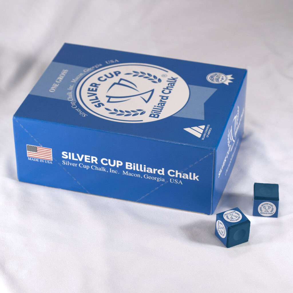 blue silver cup billiard chalk gross